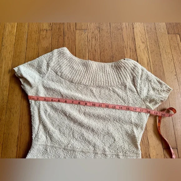 50s Vintage Cream Boucle Knit Wool Wiggle Dress - Picture 8 of 10